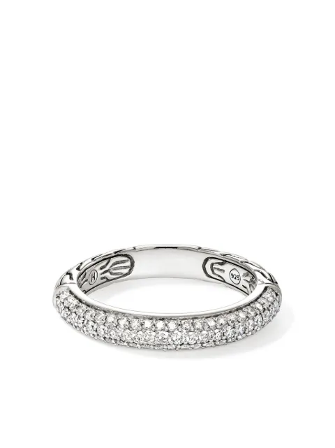 John Hardy sterling silver JH Essential diamond band ring Silver RBP987052DI