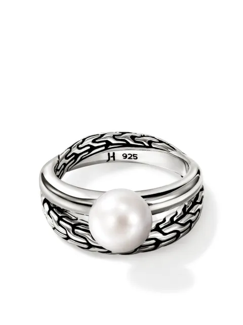 John Hardy Essential pearl stackable ring Silver RB987771