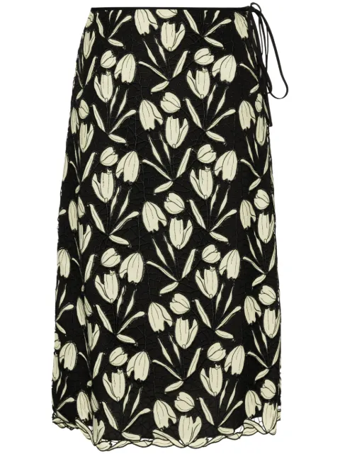 Paul Smith guipure-lace midi skirt Yellow MW1R267SM10973