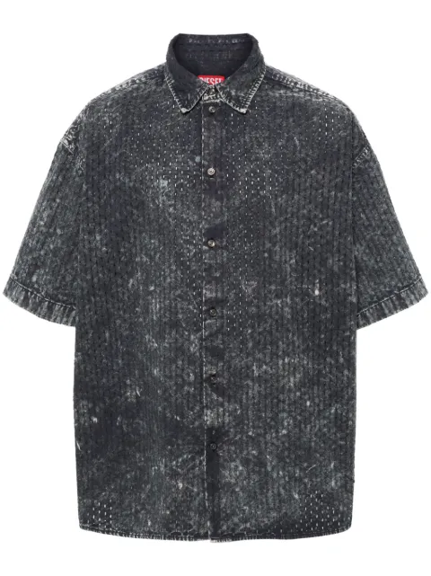 Diesel S-Lazer perforated-design shirt Blue A129670KLAW