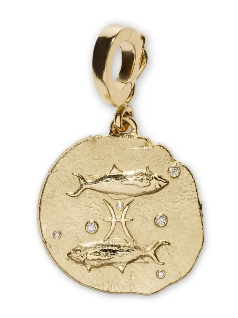 Azlee 18kt yellow gold small Of The Stars Pisces pendant charm Gold C924G18A