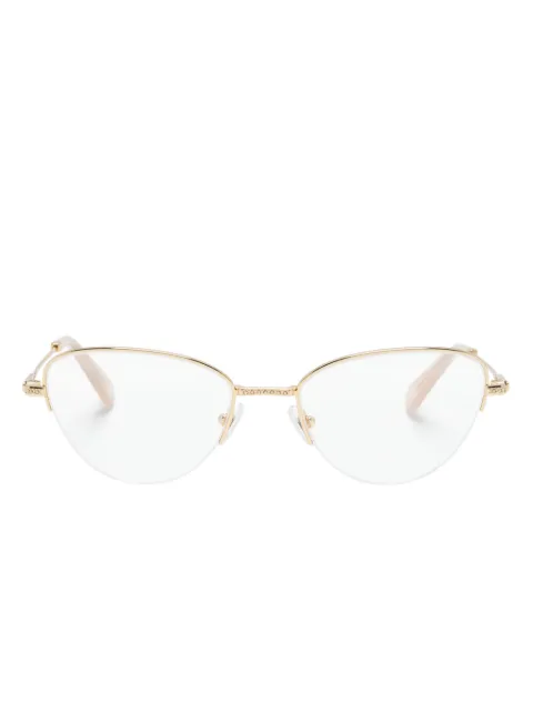 Swarovski Eyewear crystal-embellished half-rim glasses Gold SK1010