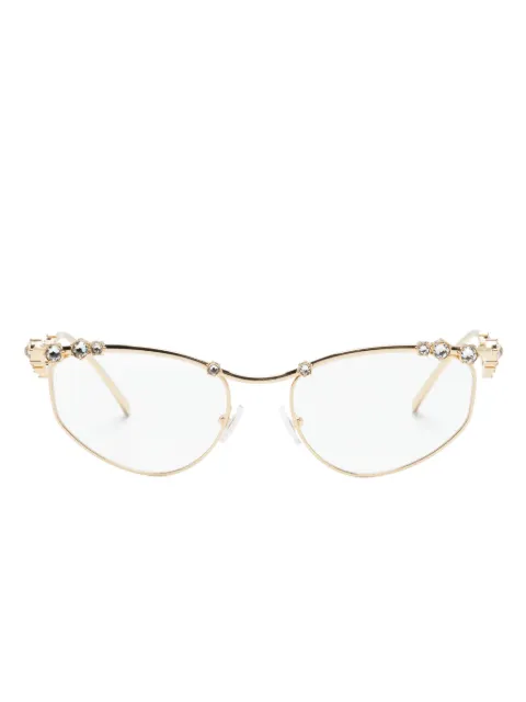 Swarovski Eyewear crystal-embellished cat-eye glasses Gold SK1015
