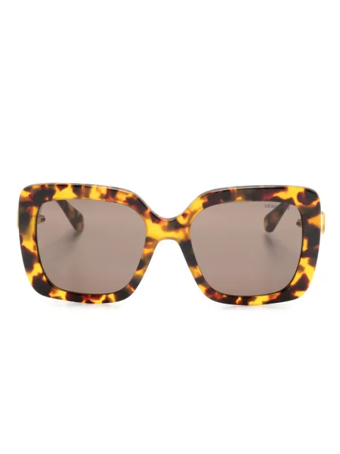 Swarovski Eyewear tortoiseshell-effect oversize-frame sunglasses Brown SK6001