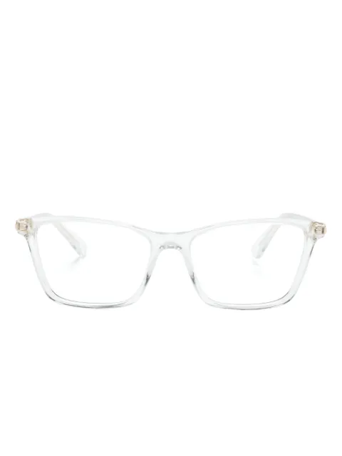 Swarovski Eyewear crystal-embellished square-frame glasses White SK2015