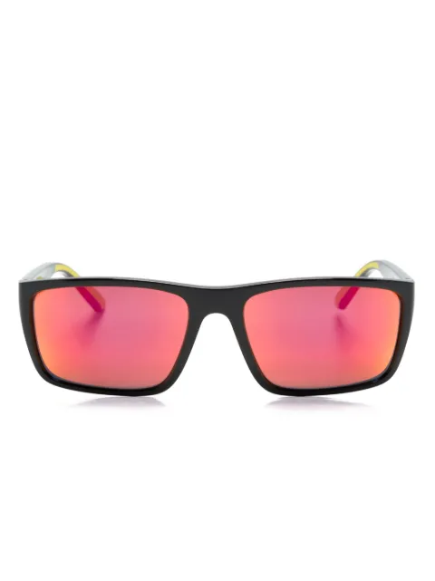 Ferrari rectangle-frame mirrored sunglasses Black FZ6003U