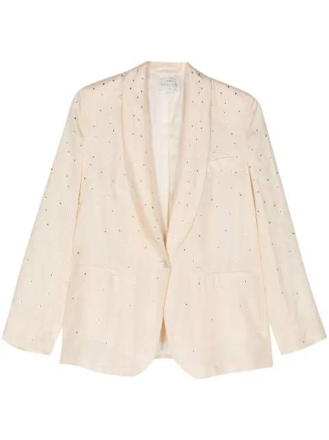 Forte Forte rhinestoned single-breasted blazer Neutrals 12375BISMYJACKET