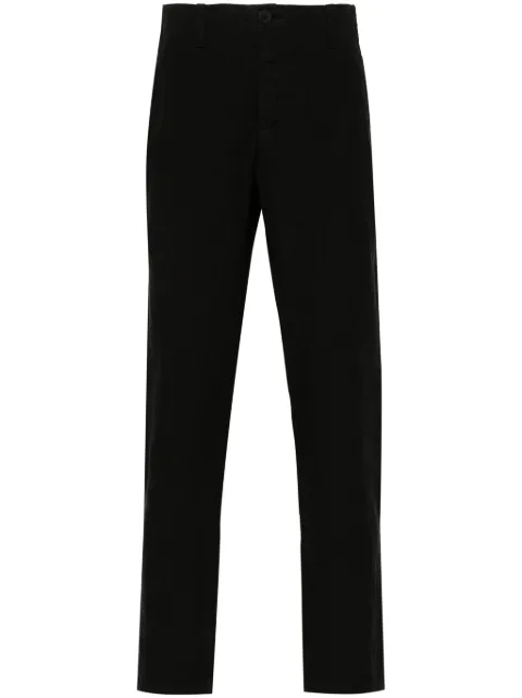 Transit linen tapered-leg trousers Black CFUTRWD130