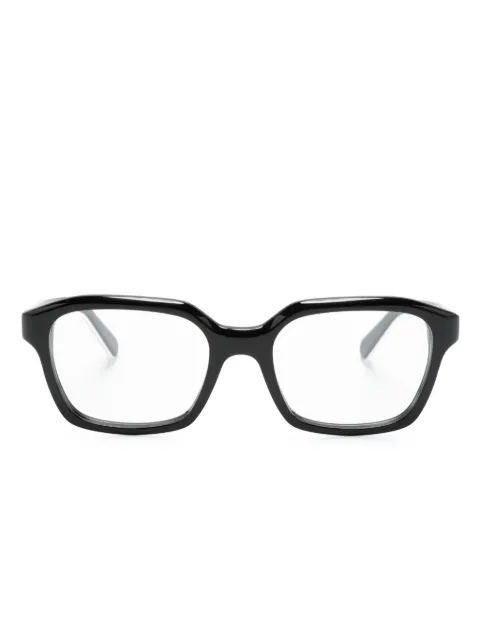 Moncler Eyewear logo-plaque square-frame glasses Black ML5181