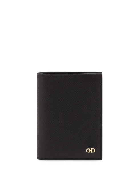 Ferragamo Gancini compact wallet Black 775656
