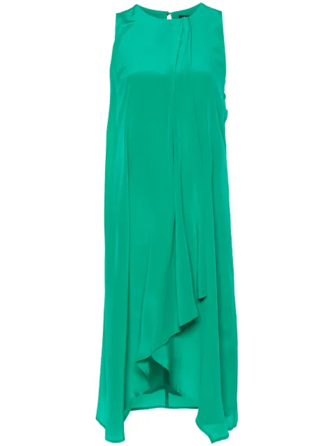 LIU JO sleeveless silk midi dress Green CA4064T585