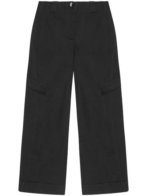 GANNI wide-leg trousers Black F9612