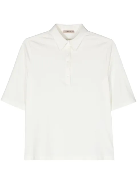 Blanca Vita half-button polo shirt Neutrals PLATY