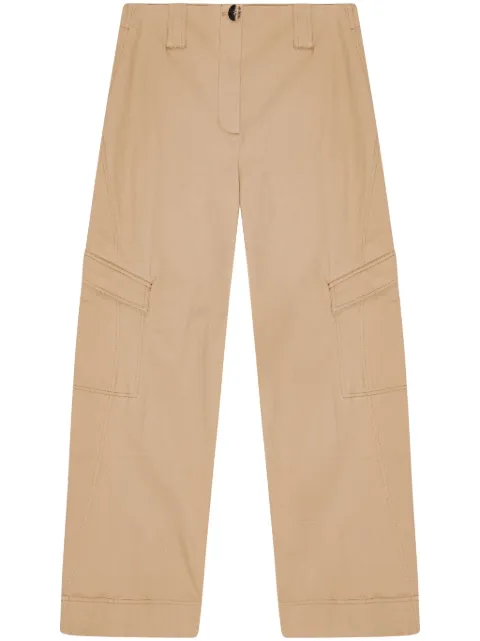 GANNI mid-rise cargo trousers Neutrals F9292