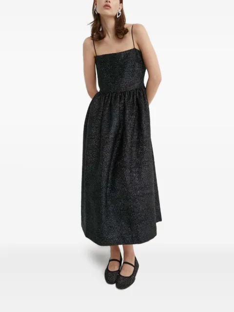 Stine Goya square-neck midi dress Black SG5576