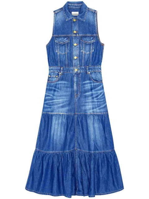 GANNI sleeveless denim dress Blue J1486