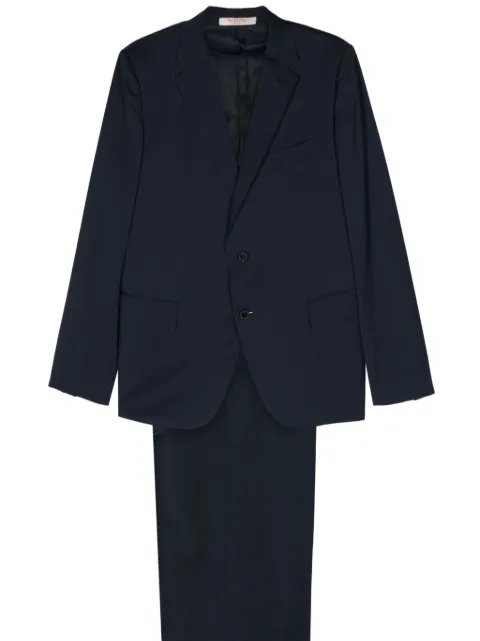 Valentino Garavani mini-check single-breasted suit Blue VCBS009U4
