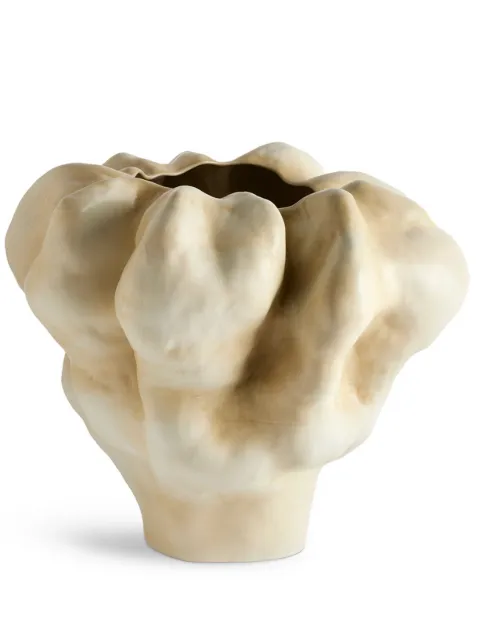 L'Objet short Timna porcelain vase (38.5cn x 42cm) Neutrals TM198