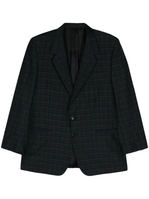 Pierre Cardin Pre-Owned 1990s plaid-check single-breasted blazer Green CAR250PA28227