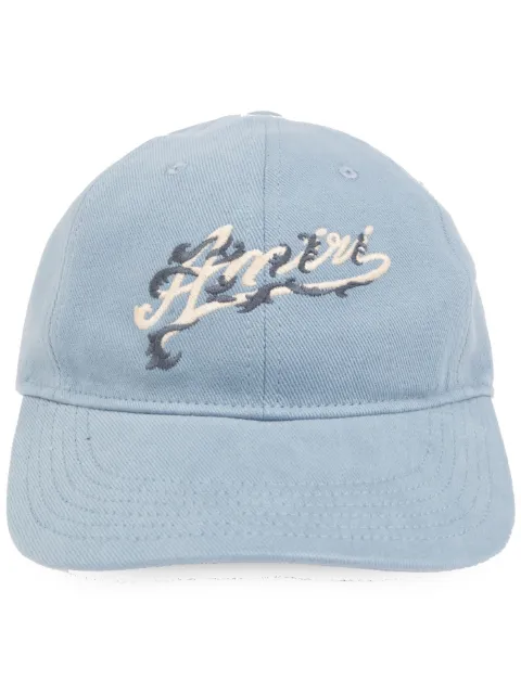 AMIRI logo-embroidered cotton cap Blue AMHACP1003