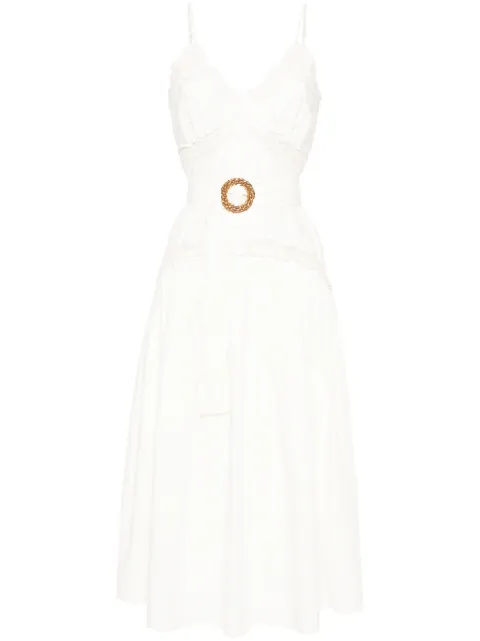TWINSET floral-embroidered dress Neutrals 241TT2080