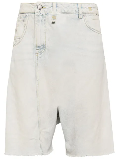 R13 Twister asymmetric denim shorts Blue R13W7057D112F