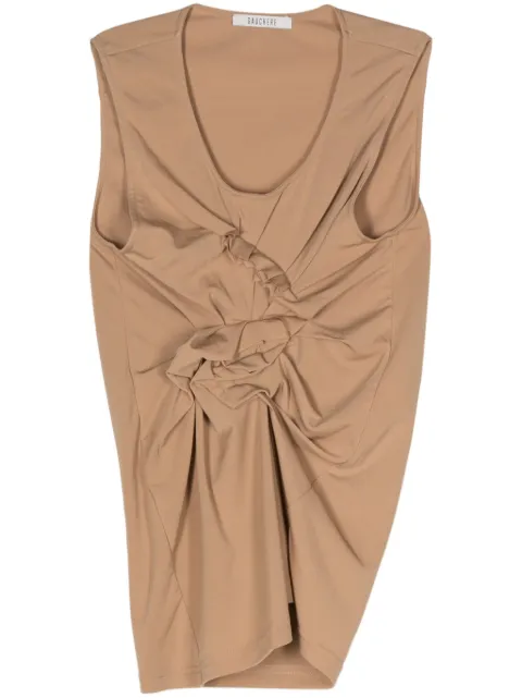 Gauchère ruffle-detail sleeveless top Neutrals M12417590601