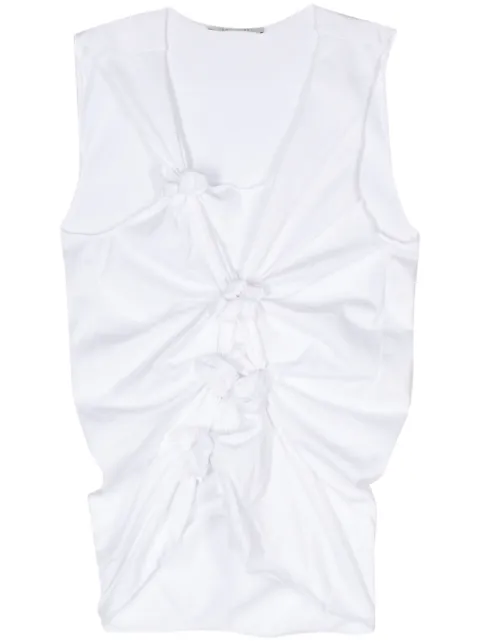 Gauchère gathered-detail cotton tank top White M12417520325