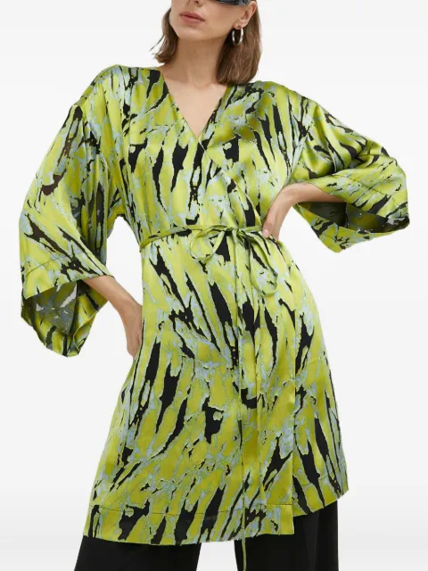 Gestuz tie-waist printed dress Green 10908018