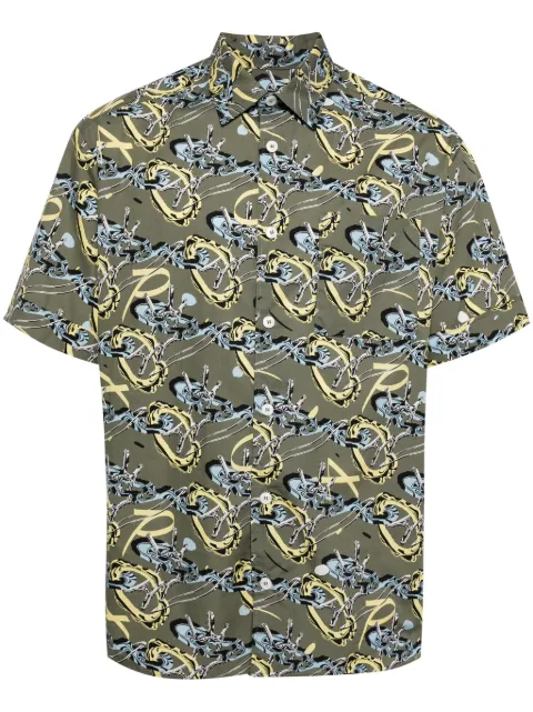 A.P.C. Ross graphic-print cotton shirt Green COGXQH12541