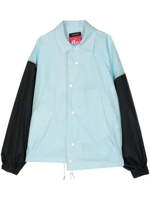 Fumito Ganryu x Phenomenon logo-print shirt jacket Blue FU11BL101