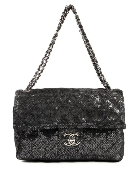 CHANEL Pre-Owned 2009 Jumbo Classic Flap shoulder bag Black CHASEQUINJUMBOFLAP