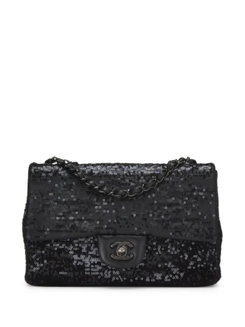 CHANEL Pre-Owned 2001 Jumbo Classic Flap shoulder bag Black CHANELSEQUINJUMBO