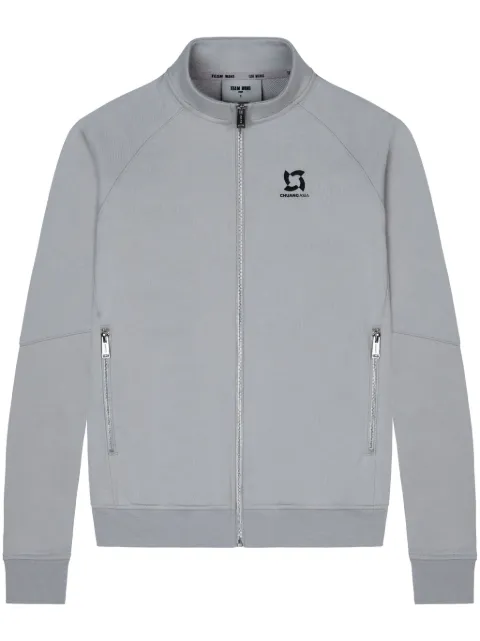 TEAM WANG design logo-print zipped track jacket Grey TWSK24A004GY