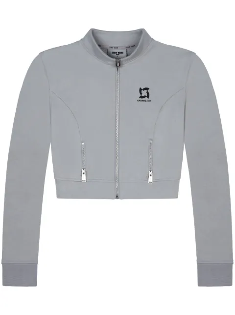 TEAM WANG design logo-print cropped track jacket Grey TWSK24A003GY