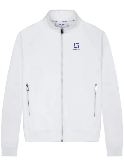 TEAM WANG design logo-print zipped track jacket White TWSK24A004WH