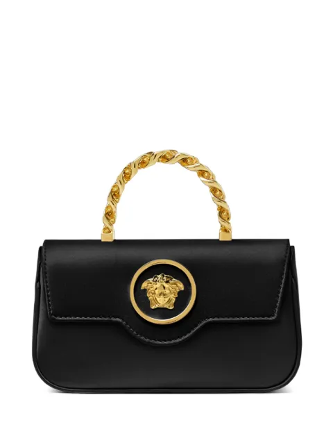 Versace La Medusa satin mini bag Black 10134391A11479