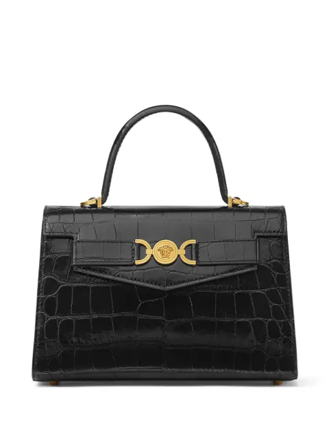 Versace Medusa '95 croc-effect top-handle Black 10138231A08724