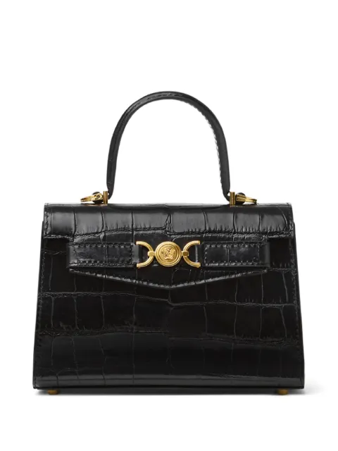 Versace small Medusa '95 croc-effect tote bag Black 10138241A08724