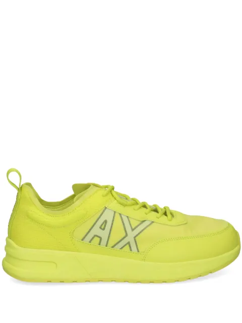 Armani Exchange logo-print panelled sneakers Yellow XUX208XV8111M203