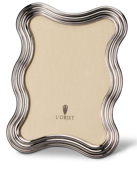 L'Objet Ripple picture frame (13cm x 18cm) Silver F5100M