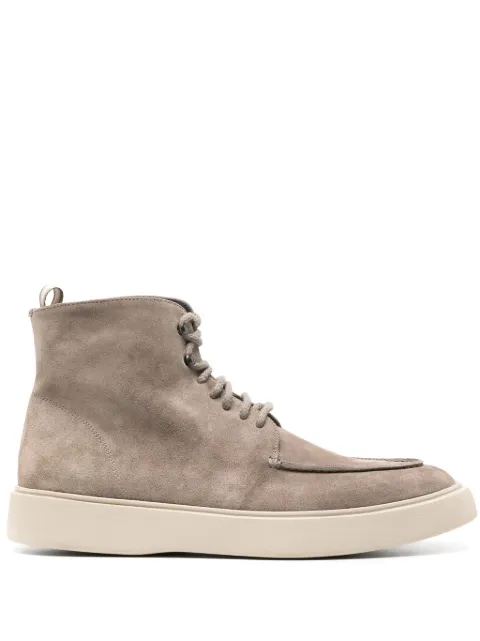 Officine Creative Frame 004 high-top suede sneakers Neutrals OCUFRAM004LIC36QUAR