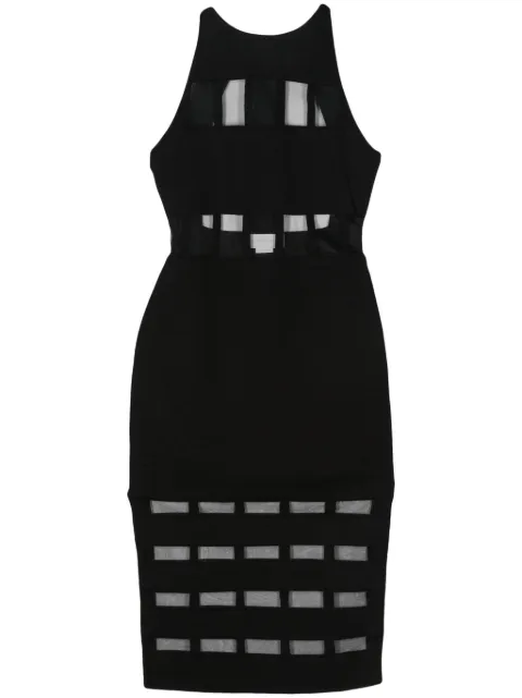 Genny semi-sheer mdi dress Black 76AAF826CMX12