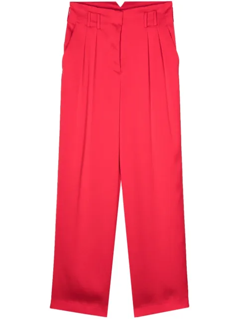 Genny straight-leg satin trousers Red 76AJA175N0071