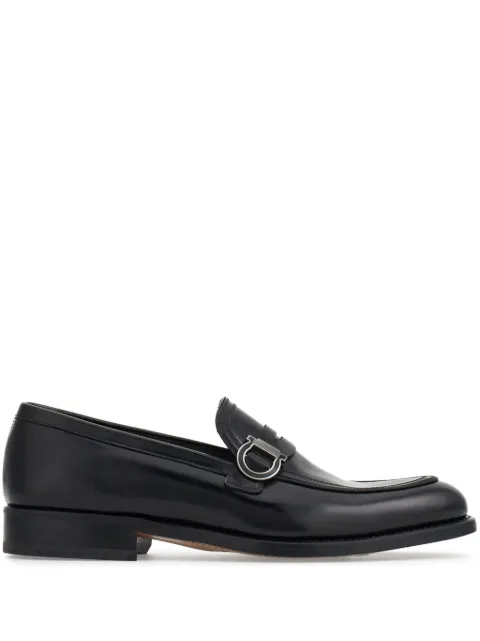 Ferragamo Gancini-plaque leather mocassins Black 774508