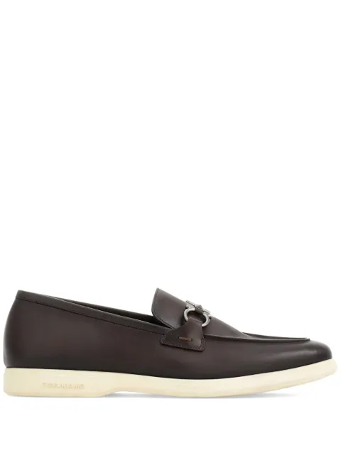 Ferragamo casual loafers with Gancini ornament Brown 774494