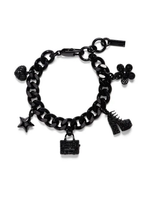 Marc Jacobs The Mini Icon pavé charm bracelet Black 2R3JBR001J81017