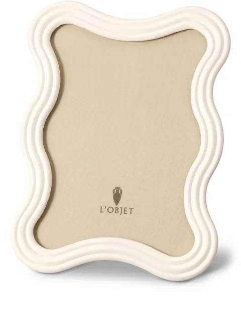 L'Objet Ripple enamel frame (13cm x 18cm) Neutrals F5102M