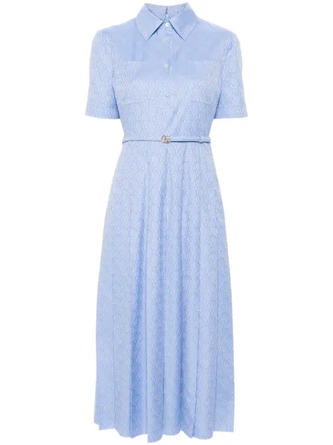 Gucci GG Supreme-print midi dress Blue 800126Z8BUU