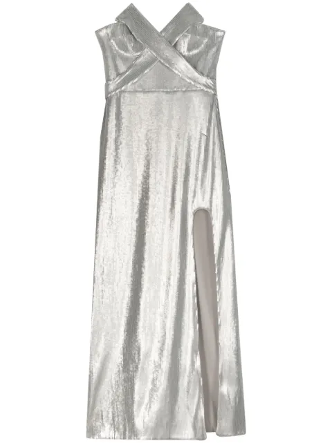 Genny sequined strapless gown Silver 76AJO477J0173